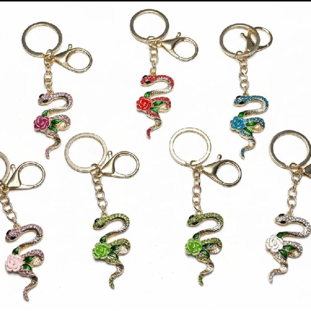 Snake Salamander Bag Charm Keychain